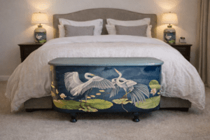 Ardeidae Amare (Heron Love) Art Nouveau Blanket Box